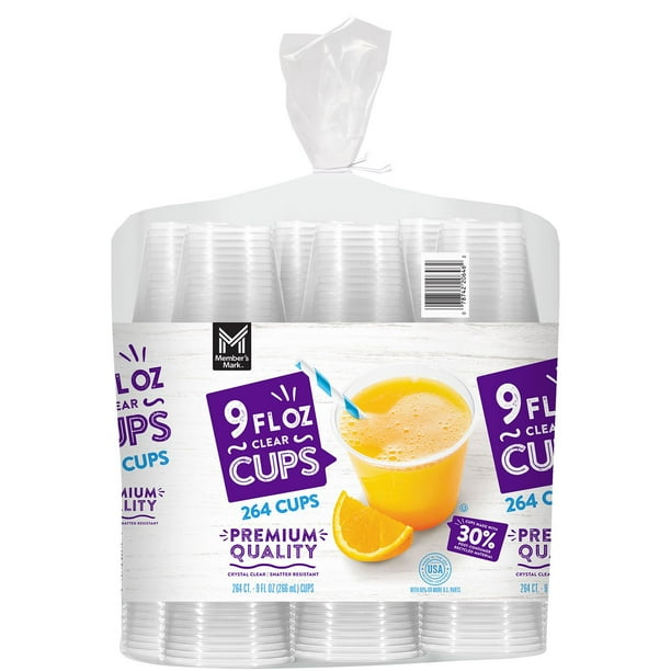 Member's Mark Clear Plastic Cups 9 oz., 264 ct. - Samsclub.com