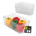 thumbnail image 2 of Smart Design 4 Pack Stackable Refrigerator Bin with Handles, 2 of 7