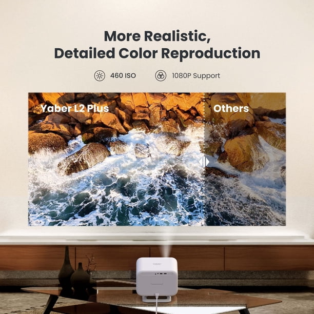 Yaber L2 Plus Projector with 100 inch Screen for Home & Outdoor