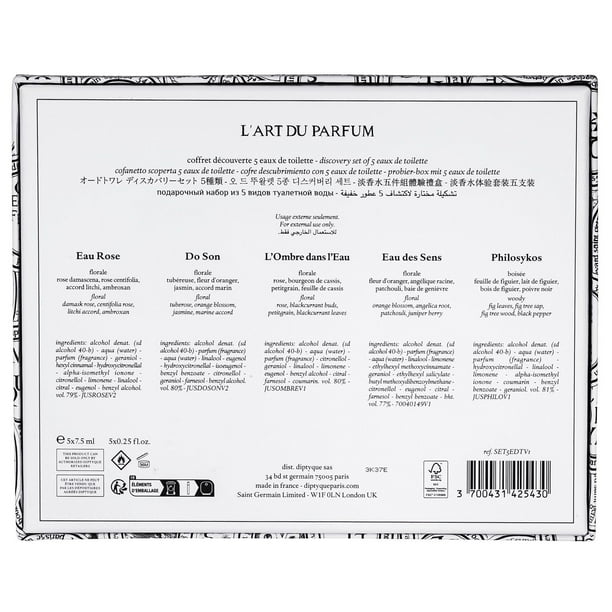 Diptyque Coffret Decouverte, Eau de Toilette 5 Piece Set