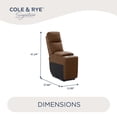 thumbnail image 2 of Cole & Rye Signature Faux Leather 6-Piece Dual Power Sectional with Storage Console, 2 of 3