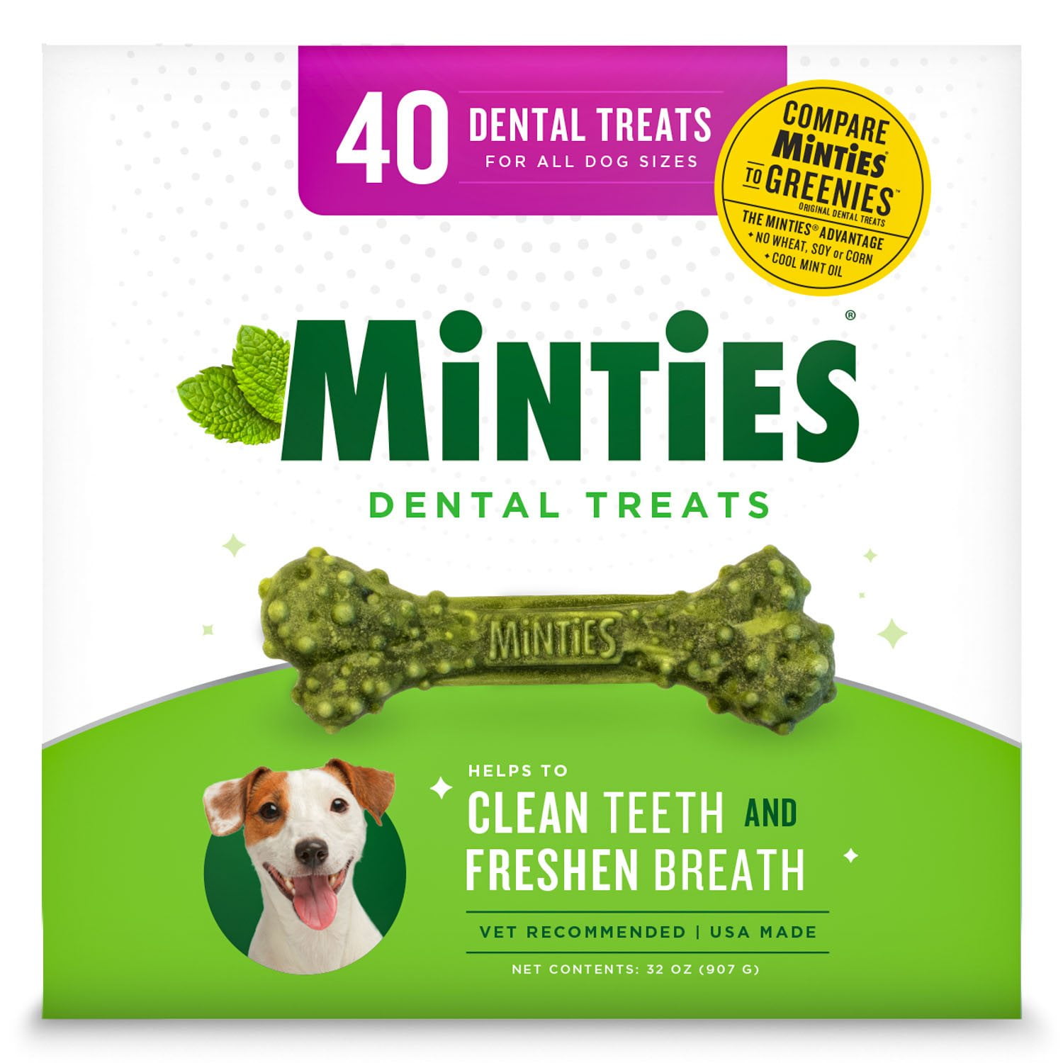 Minties Dental Dog Treats, 40 ct., 32 oz. - Samsclub.com