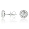 thumbnail image 3 of Round Cut Halo Diamond Stud Earrings in 18K Gold, 3 of 3