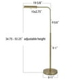 thumbnail image 3 of Azalea Park Modern LED Adjustable Task Floor Lamp, Brushed Brass, 3 of 12