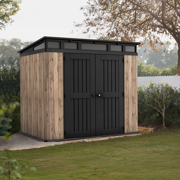 サムちゃん Keter 8' x 6' Signature Collection Aspen Resin Outdoor Storage