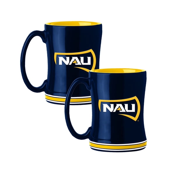 Logo Brands Northern Arizona Lumberjacks 14oz Relief Mug Set