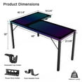 thumbnail image 6 of L-Shaped 60" x 40" Glass LED Gaming Desk, 6 of 10