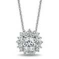 thumbnail image 1 of 1.60 CT. T.W. Round Cut Halo Diamond Pendant Necklace in 18K Gold, 1 of 5