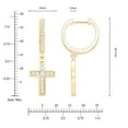thumbnail image 5 of 0.50 CT. T.W. Diamond Cross Hoop Earrings in 14K Gold, 5 of 5