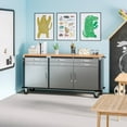 thumbnail image 10 of Seville Classics UltraHD 6-Drawer Rolling Work Center, 75.6" W x 20" D x 37.5" H, 10 of 12