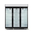 thumbnail image 4 of Hamilton Beach 71" 49.4 Cu. Ft. Commercial Fridge with Glass Triple Door Display, Black, 4 of 9