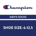 thumbnail image 7 of Champion 8PK Men's Cushion Quarter Sock, 7 of 9