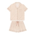 thumbnail image 7 of DreamMark Women's 2-Piece Short Sleeve and Short Notch Collar Pajama Set, 7 of 10