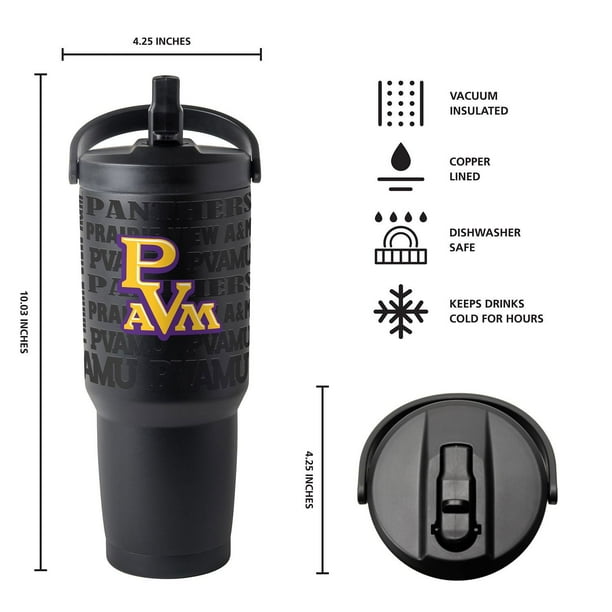 Logo Brands Prairie View A&M Panthers Stainless Steel Tumbler Set
