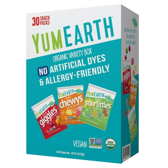 YumEarth Organic Candy Favorites Variety Pack, 0.5 oz., 30 pk.