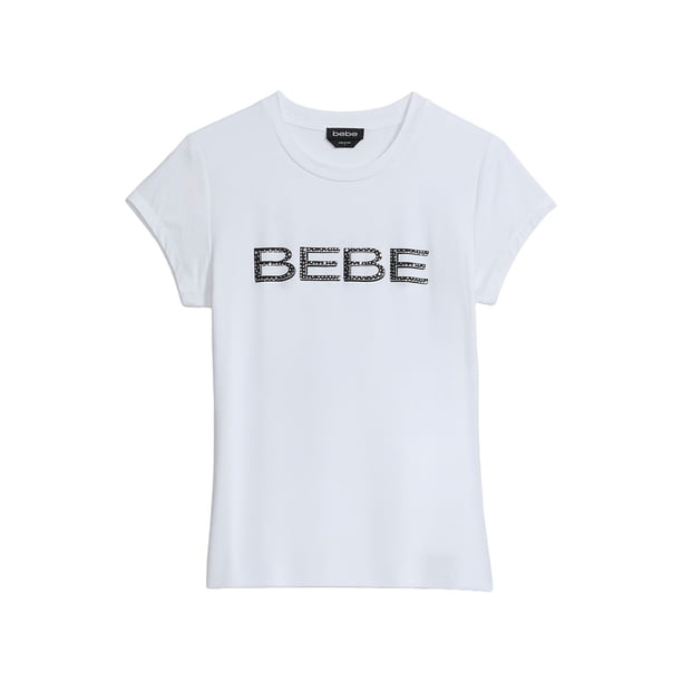 Bebe Women's Short Sleeve Rhinestone Logo T-Shirt - Samsclub.com