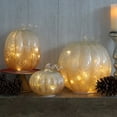 thumbnail image 3 of Member's Mark Pre-Lit Glass Pumpkins, Set of 3, 3 of 4
