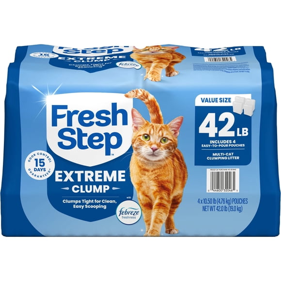 Fresh Step, Extreme Clumping Cat Litter with Febreze, Mountain Spring Scent, 42 lbs.