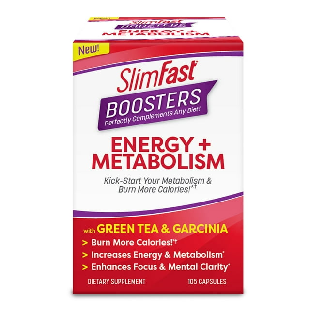 SlimFast Boosters Energy + Metabolism with Green Tea and Garcinia Cambogia (105 ct.)