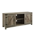 thumbnail image 4 of 58" Farmhouse Barn Door TV Stand, Grey Wash, 4 of 9