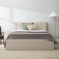 thumbnail image 1 of Newfield Grounded Upholstered Platform Bed with Headboard, Assorted Sizes and Colors, 1 of 5