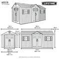 thumbnail image 26 of Lifetime 15' x 8' Rough Cut Outdoor Storage Shed Dual Entry, 26 of 26
