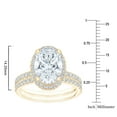 thumbnail image 3 of Lab Created Diamond Oval Cut Bridal Set, 3.60 C.T.W.T., 3 of 9