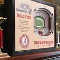 thumbnail image 2 of YouTheFan Alabama Crimson Tide 25-Layer Football Stadium View 3D Wall Art, 2 of 5