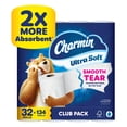 thumbnail image 1 of Charmin Ultra Soft 2-Ply Toilet Paper 32 rolls, 215 sheets/roll, 1 of 10