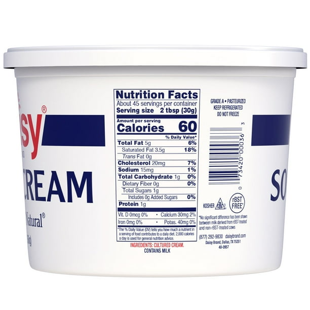 Daisy Brand Pure and Natural Sour Cream, 48 oz. - Samsclub.com