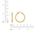 thumbnail image 4 of Diamond Cut Hoop Earrings in 14K Gold, 4 of 5