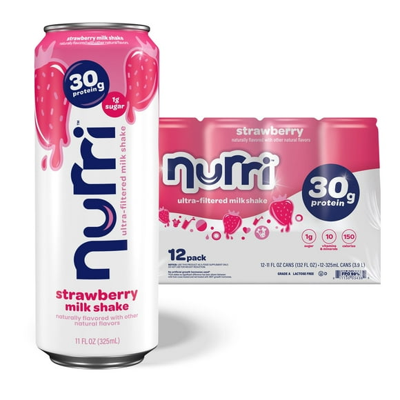 Nurri 30g Protein Strawberry Milk Shake 11 fl. oz., 12 pk.