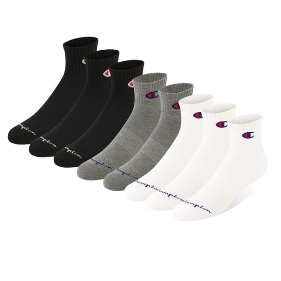 Champion 8PK Men's Cushion Quarter Sock
