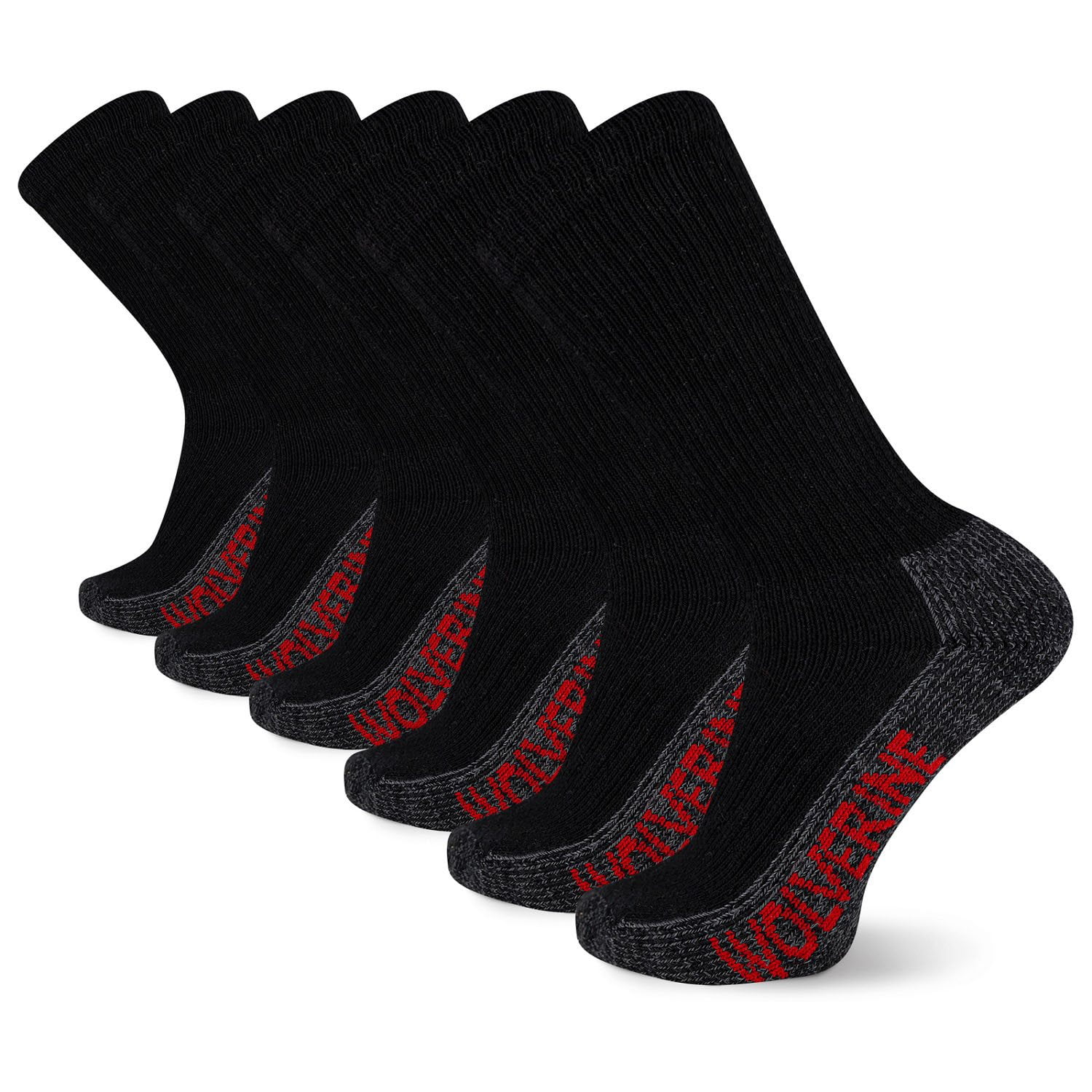 Wolverine Men's 6-Pack Steel Toe Cotton Work Sock - Samsclub.com