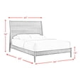 thumbnail image 2 of Zuma Panel Bed in Walnut, Assorted Sizes, 2 of 8