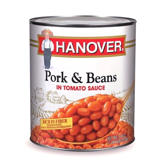 Hanover Pork & Beans in Tomato Sauce, 114 oz.
