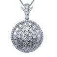 thumbnail image 1 of 2.00 ct. t.w. Round and Baguette Ballerina Pendant Necklaces in 14K Gold, 1 of 6