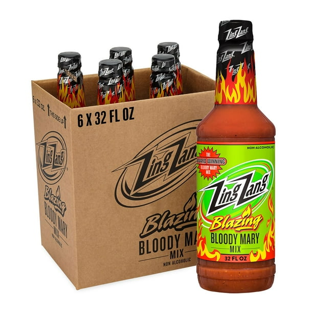 Zing Zang Blazing Bloody Mary Mix 32 fl. oz. bottle, 6 pk