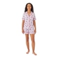 thumbnail image 1 of Member's Mark Women's Americana Notch Collar Short Sleeve and Short Pajama Set, 1 of 11