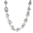 thumbnail image 2 of 18" 12-15mm White Nucleated Baroque Cultured Freshwater Pearl Necklace in Sterling Silver, 2 of 4