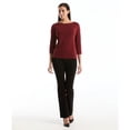 thumbnail image 5 of Rafaella Women's 3/4 Sleeve Boatneck Top, 5 of 11