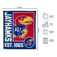 thumbnail image 3 of Logo Brands Kansas Jayhawks 60"x70" Super Plush Blanket, 3 of 6