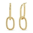 thumbnail image 1 of Polished and Twist Double Hoop Earrings in 14K Gold, 1 of 2