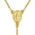 thumbnail image 3 of High Polish Rosary Bead Necklace in 14K Gold, 3 of 6