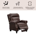 thumbnail image 2 of Pollenza Leather Pushback Recliner Chair, 2 of 8