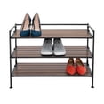 thumbnail image 1 of Seville Classics 3-Tier Resin Slat Shoe Rack, 26.5" W x 12.2" D x 19" H Assorted Colors, 1 of 22