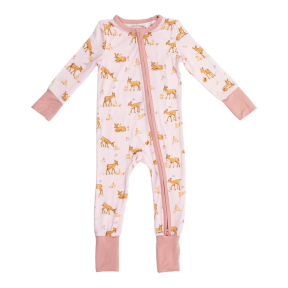 Angel Dear Baby Girls Convertible Zipper Romper