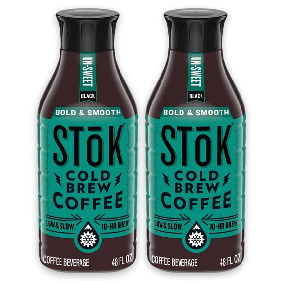 SToK Black Unsweetened Cold Brew Coffee, 48 fl. oz., 2 pk.