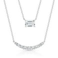 thumbnail image 1 of Set of Lab Created White Sapphire Pendants in Sterling Silver, 1 of 9