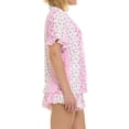 thumbnail image 5 of Betsey Johnson Women's Short Sleeve & Ruffle Short Pajama Set, 5 of 6